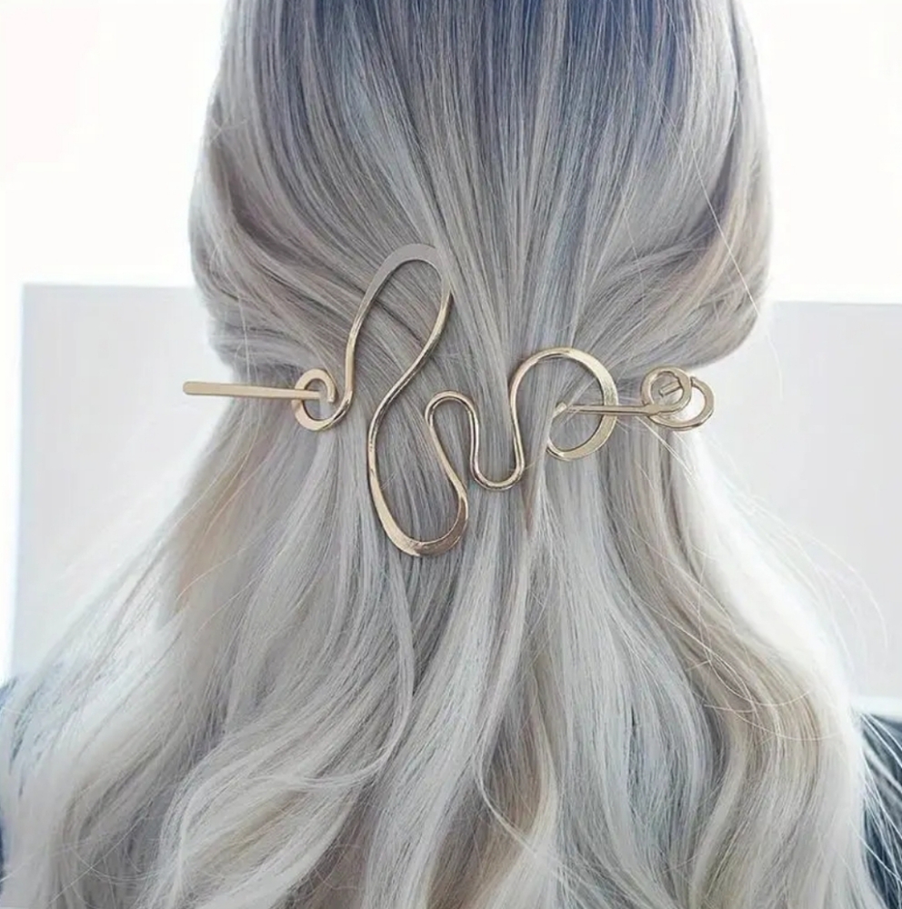 Artsy Metal Hair Pin nwot